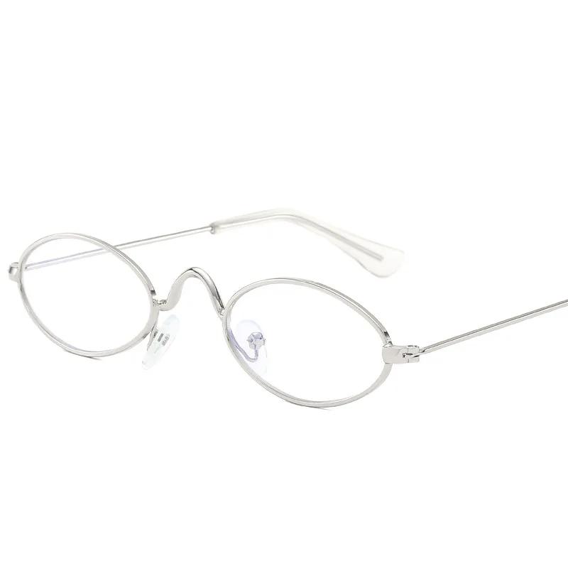 Маленькие овальные солнцезащитные очки в стиле ретро для мужчин, мужские ретро-металлические оправы, желто-красные винтажные маленькие круглые солнцезащитные очки для женщин