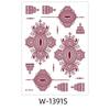 Red Mehndi Stickers Temporary Tattoo Lace Fake Tattoo Red Henna Tattoo Decals  Finger Hand