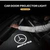 2Pc LED Car Styling Welcome Door Lights Emblem Accessory For Mercedes Benz AMG W205 C300 W203 W206 W108 W124 W126 W140 W168 W169