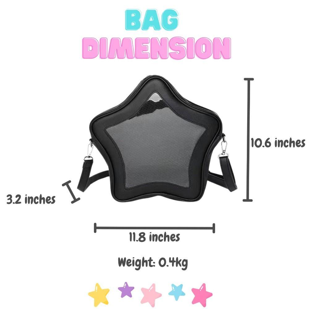 Batoh ve tvaru hvězdy Vodotěsný Přední kapsa Průhledný batůžek Taška přes tělo Sladká Cool Pikantní Dívka Školní taška Taška