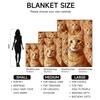 1 piece orange cat-themed flannel blanket, soft, suitable for sofa, bed, office, all-season use.