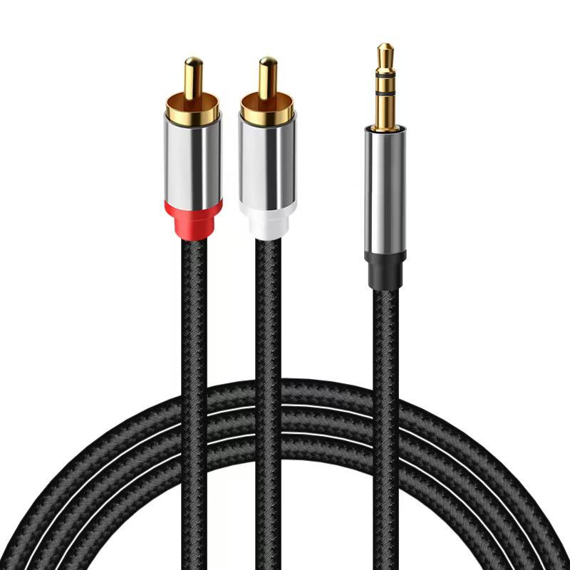 USB-C to RCA Splitter: 3.5mm Audio Cable for Phone, Computer, and Speaker