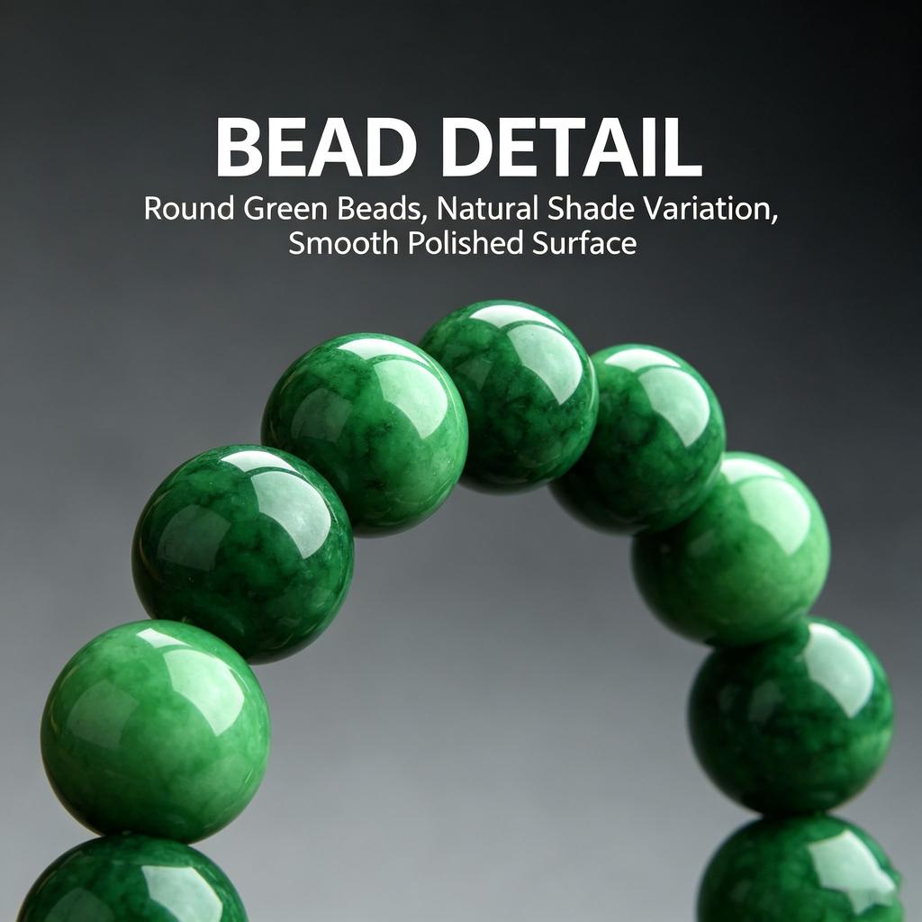 Natural Emerald Jade Bracelet Emperor Green Dry Emerald Jade Bead Bracelet Emerald Beads Rosary Bracelet Precious Jewelry