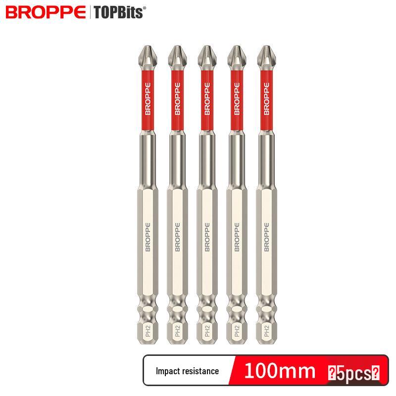 Impact-Resistant Magnetic Phillips Screwdriver Bit Set - High Torque, Non-Slip S2 for Electric Drills.