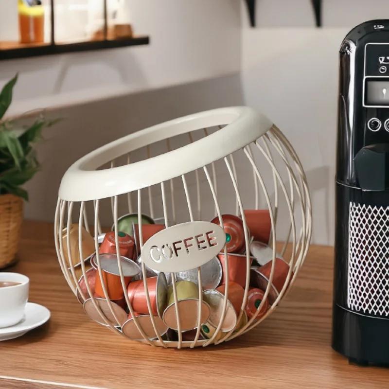 Universal Coffee Capsule Storage Basket Vintage Coffee Pod Storage Box For Home Cafe Restaurant Tea Room Coffee Capsule Holder