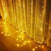 USB Remote-Control LED Curtain Lights with 8 Functions - Colorful Copper Wire String for Christmas & Festival Decoration