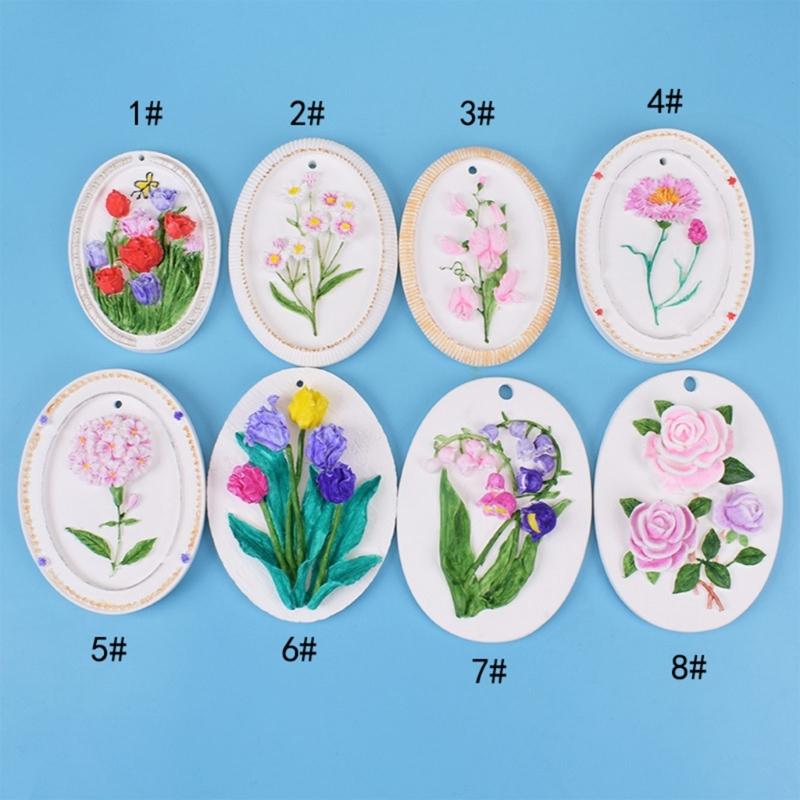 Silicone Candle Moulds Flower Shaped Soap Molds Hand-Making Supplies Non-stick Silicone Material for DIY Hand-Making