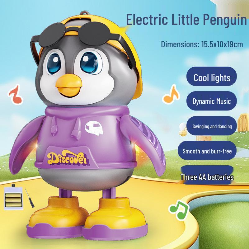Electric Rocking Penguin Toy with Lights, Music, Singing & Dancing Functions