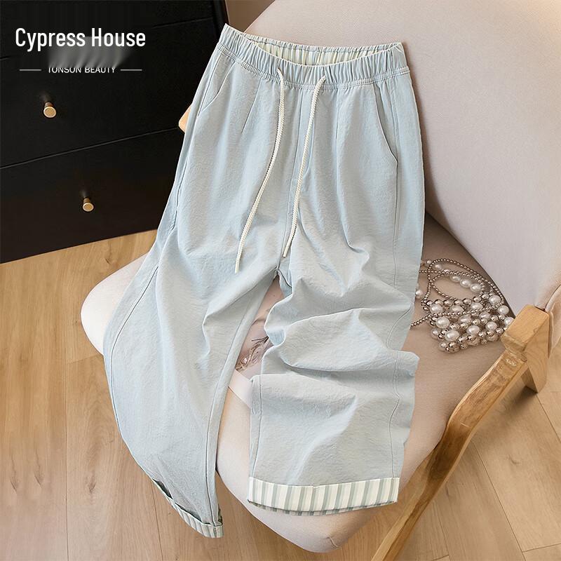 Women s Drawstring Wide-Leg Casual Pants M
