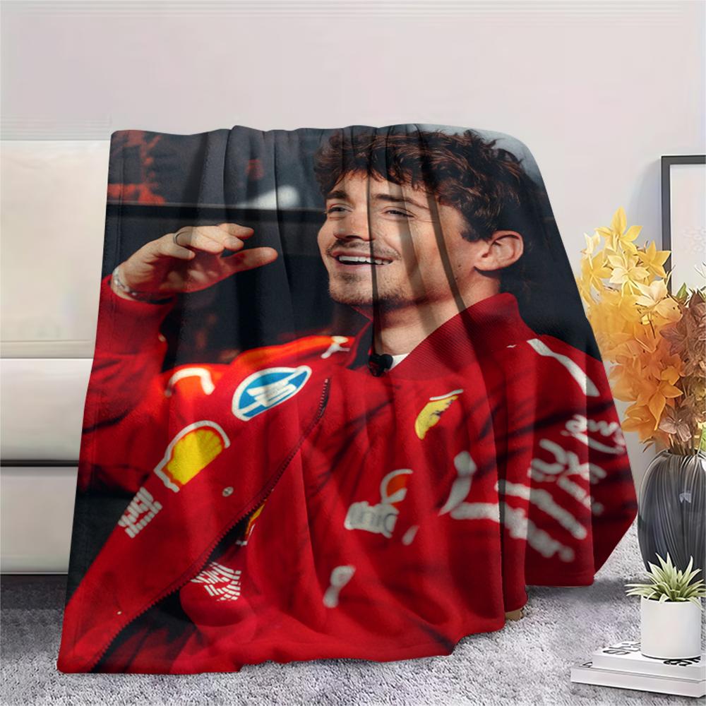 1 Pezzo Coperta in Flanella con Stampa di Charles Leclerc, Alta Qualità Confortevole per Tutte le Stagioni, Arredamento per la Casa, Calore e Comfort, Perfetta per Regali di Natale 16