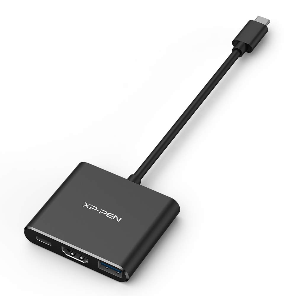 XPPen Multi-Function Adapter for Pen Tablets, USB Type-C to HDMI/USB 3.0/USB Type-C Adapter ACW01