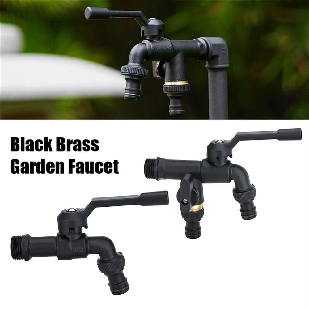 Anti-Freeze Brass Garden Hose Faucet Black Washing Machine Bibcocks Anti-Freeze Bibcocks  Household