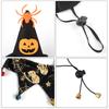 Halloween Cat Hat Scarf Set with Skull Pumpkin Pattern Cat Cape Hat Set with Dog Scarf Hats Pet Funny Decoration Accessories