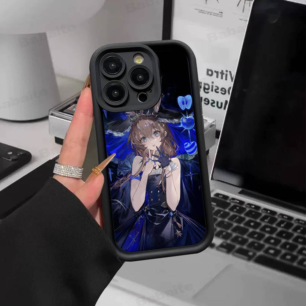 

Game Arknights Amiya Silicone Soft Phone Case For IPhone 17 16 15 14 Plus 13 12 Mini 11 Black Cover iPhone 17