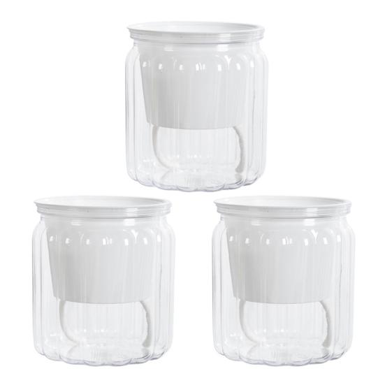 Flowerpot with Drainage Holes Water Filling Port Automatic Self-Watering Hydroponic Flowerpot Transparent Base Plant Container