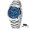 BENYAR New 40MM Men's Multi Functional Chronograph Quartz Watch Lumious Leather Strap Sports Wristwatches For Man