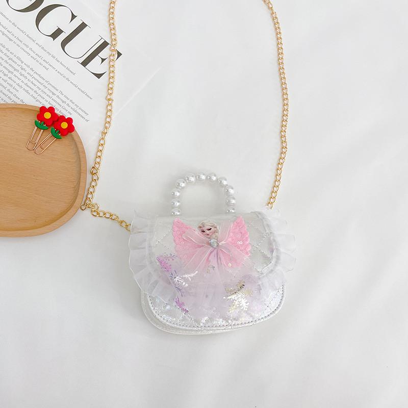 Adorable Mini Princess Shoulder Bag For Kids With Chic Pearl Design And Magnetic Closure