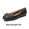 2026 Spring/Summer Women's Square Toe Soft Leather Chunky Heel Pumps - Professional Work Shoes with Soft Sole