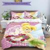 Tinker Bell Fairy Flowers Print 3Pcs Bedding Setduvet Cover With 2 Bedropillowcase Home Birthday Gift