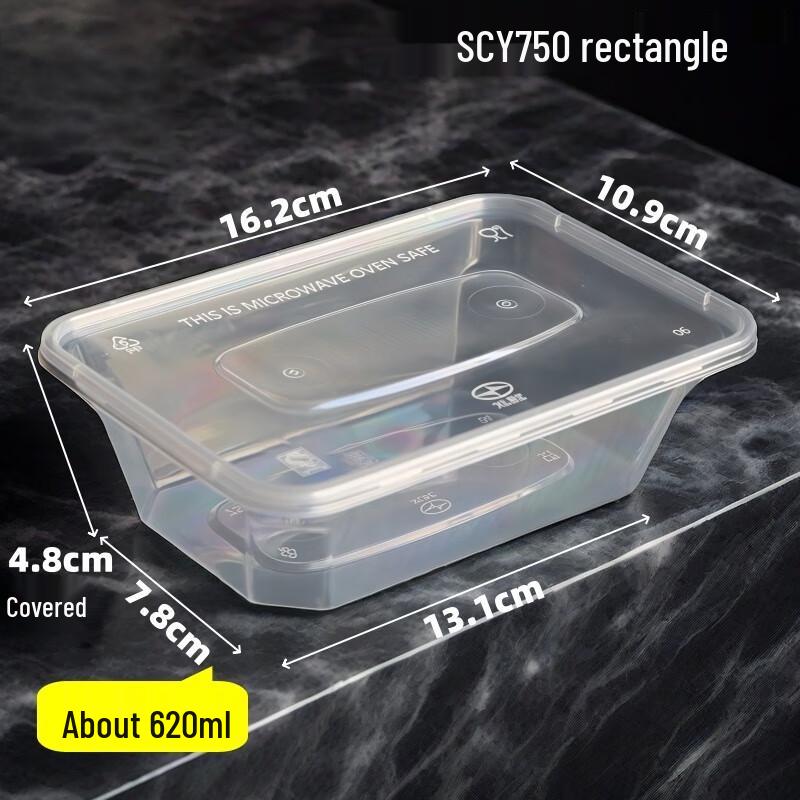 MOLUONA Clear Rectangular Disposable Food Containers