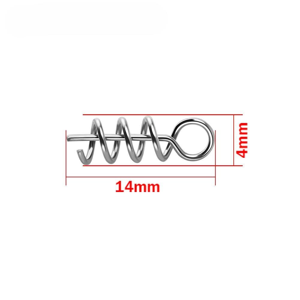 50 buc./lot Spring Pin de blocare Cârlig manivelă Conector de pescuit Pivoare din oțel inoxidabil și momeală moale snap