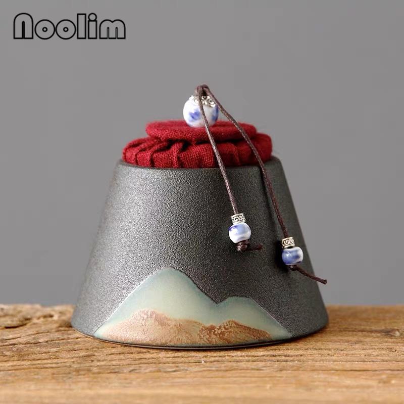 Грубая керамика Чайница Керамическая Маленькая Портативная Мини-Дорожная Герметичная Банка Резервуар Для Хранения Кухонная Банка Для Специй A