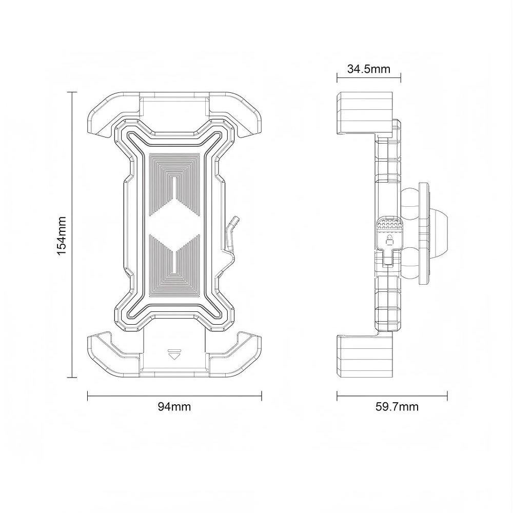 Motorcycle Bicycle Phone Holder GPS Bracket Cellphone Stand Mount Adjustable Bike Phone Shock Absorption Cycling Bracke
