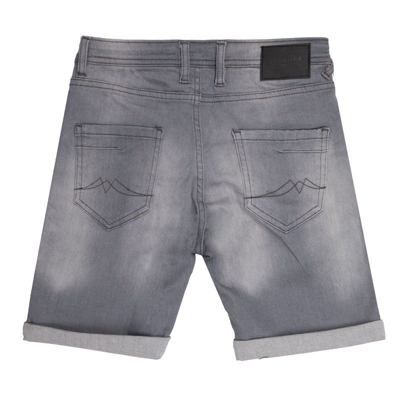 DEELUXE 74 Children's Washed Grey Arvin Shorts with Turn-Ups