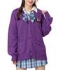 WEGO World Pegasus Collaboration Cute Knit Outerwear for Long Fall Perfect for Students and High School Size Purple Cardigan, School, Girly, Sleeve,