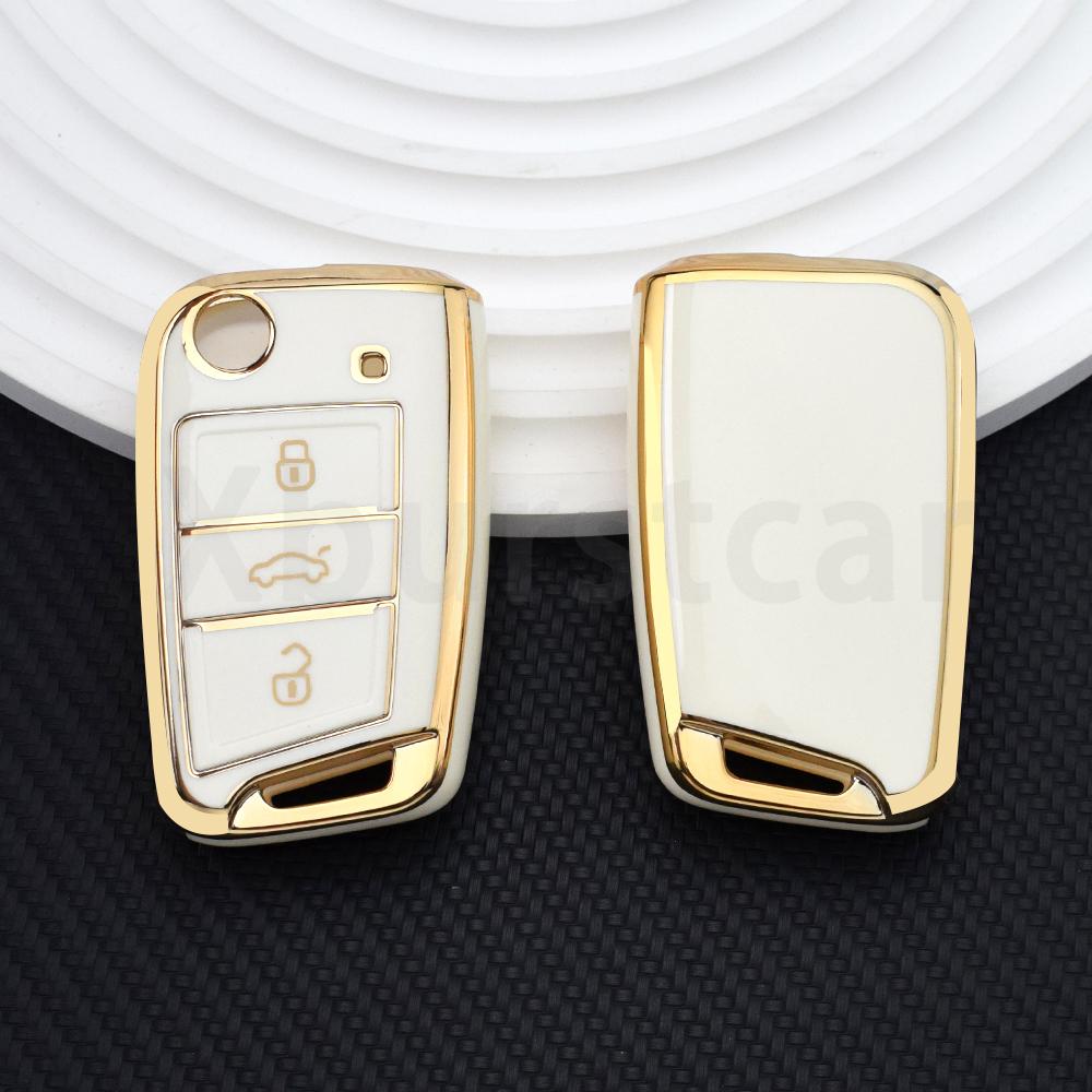 

Tpu Shell Fob For Vw Volkswagen Golf 7 Mk7 Tiguan Mk2 For Seat Ateca Leon Fr 2 Ibiza For Skoda Octavia A6 A7 Car Key Case Cover