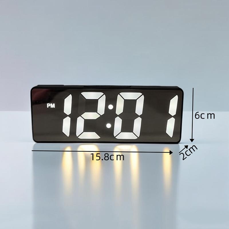 Led Mini Mirror Alarm Clock Electronic Digital Alarm Clock Digital Table Clock Room Desk Decorating Smart Small Tools Home