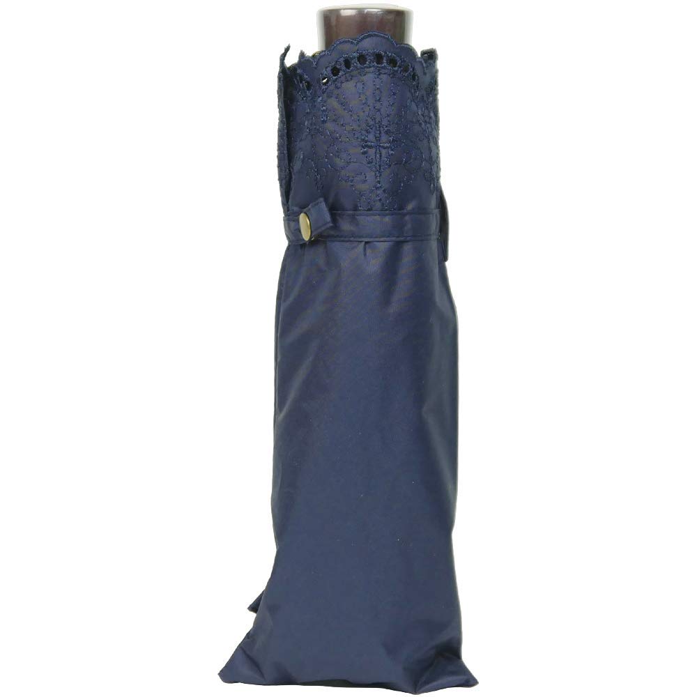 Nouvel Japonais Folding Sun and Rain UV Oriental Embroidery Parasol, Protection, Protection, (Navy)