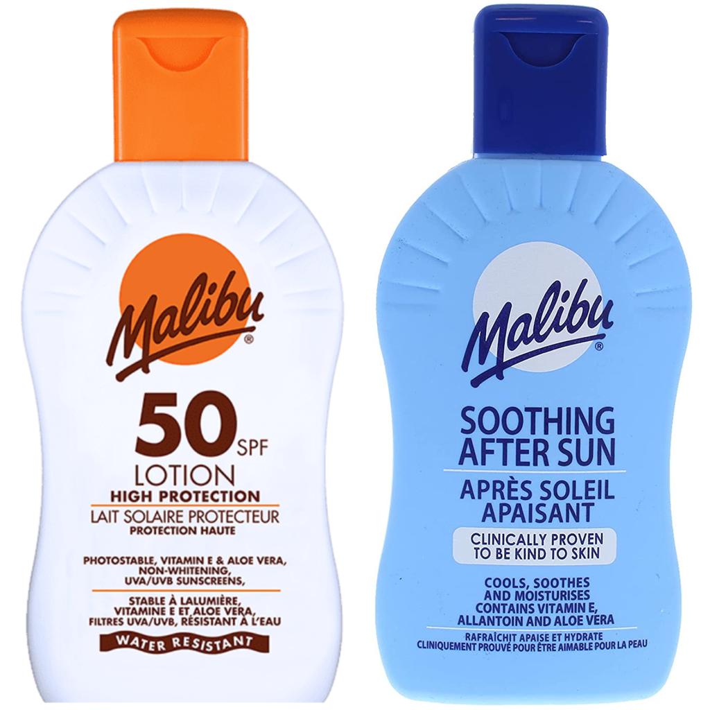 Malibu Spf50 Waterproof Balm 200ml + Balm After Tanning 200ml