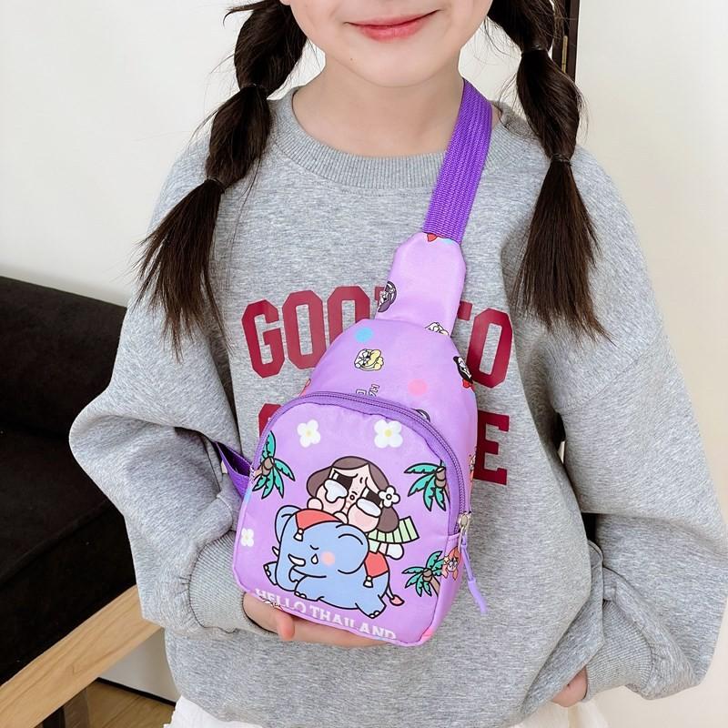 Single Pattern Crybaby Shoulder Crossbody Bag For Kids Breathable Lightweight