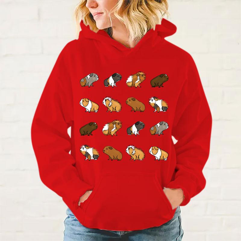 New Autumn And Winter Popular Guinea Pig Printed Hoodies For Women Men Pullover Fashion Plus Size Sweatshirts Clothing
