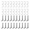 40 Piece Fruit Tree Branch Spreader Kit with 20 Black Branch Pressers and 20 M Type Pullers for Pear Plum Trees