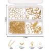 60pcs/Box Lobster Clasp Connector Clasp Crimp End Beads Extension Chain Kit for DIY Necklace Bracelet Jewelry Making Accessories