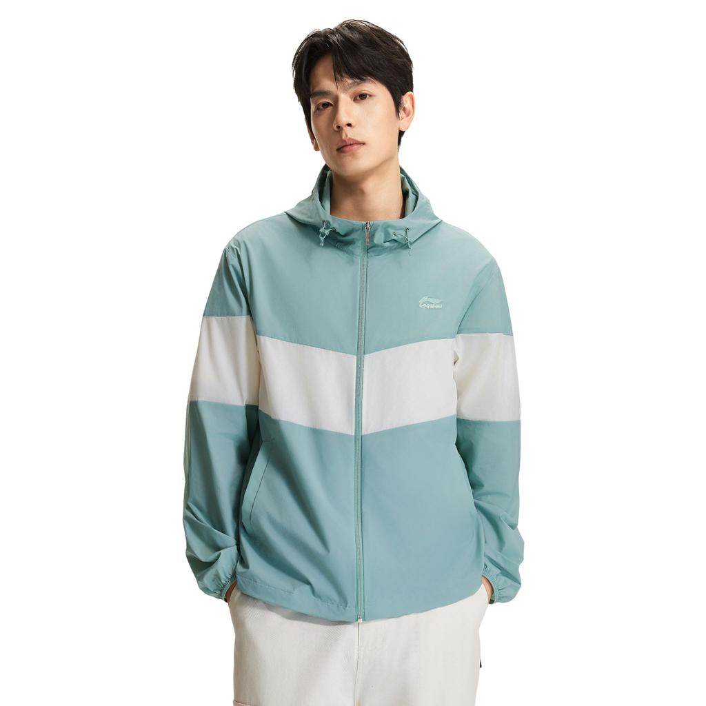 Li Ning Sports Lifestyle Series Fashion Loose Hooded Simple Casual Windbreaker Men Outerwear AFDW973-4