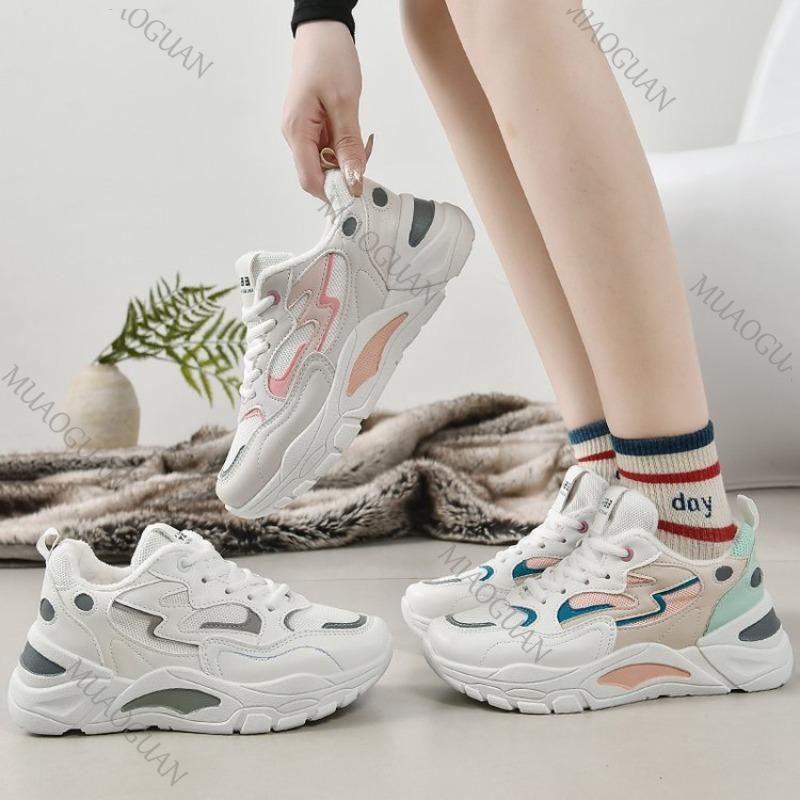Fashion Height Increasing Chunky Sneakers Women New Fashion Lightweight Breathable Tenis Platform Mesh Sport Shoe Women's Casual Sneaker