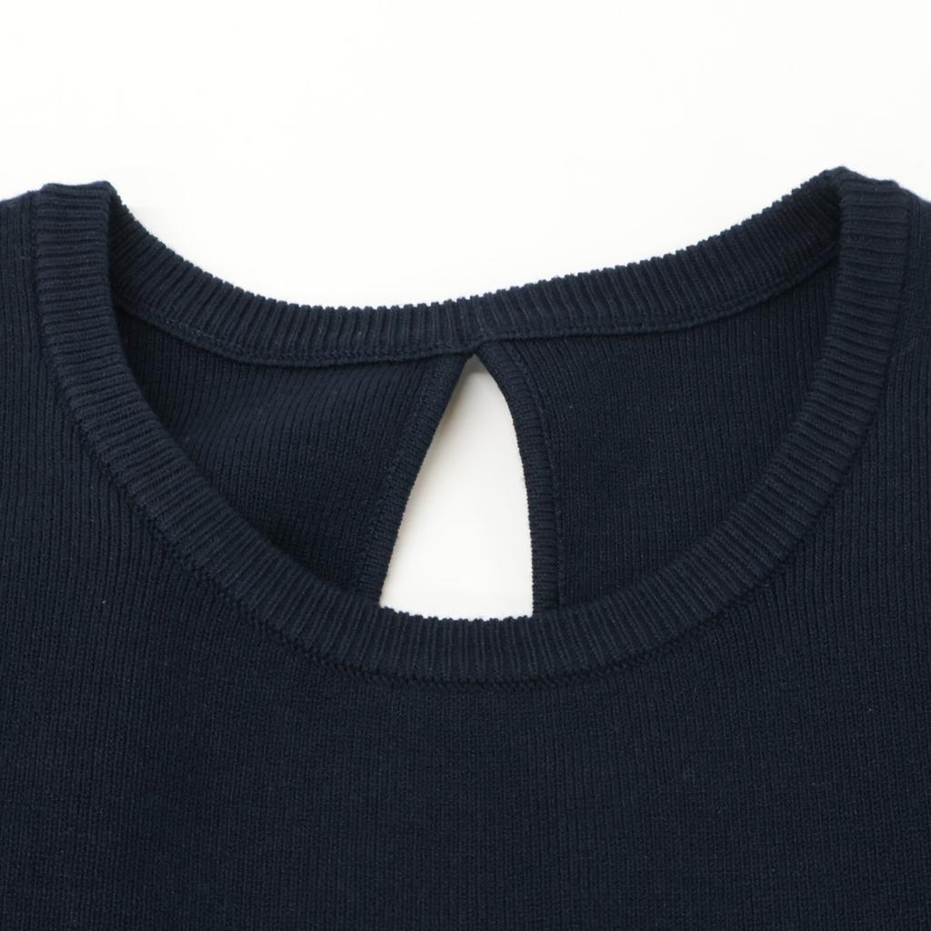 Emmi 13WFO251034 25 Years Navy Half Sleeve Knit Dress Dress 0 NavyUsed