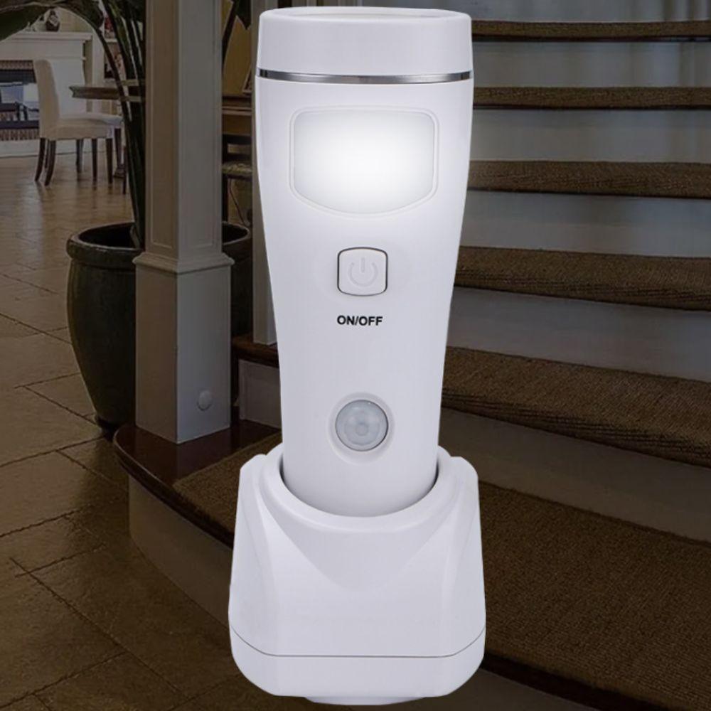 Motion Sensor LED Emergency Lights Rechargeable Power Outage Light 4-in-1 Plug-in Flashlight Night