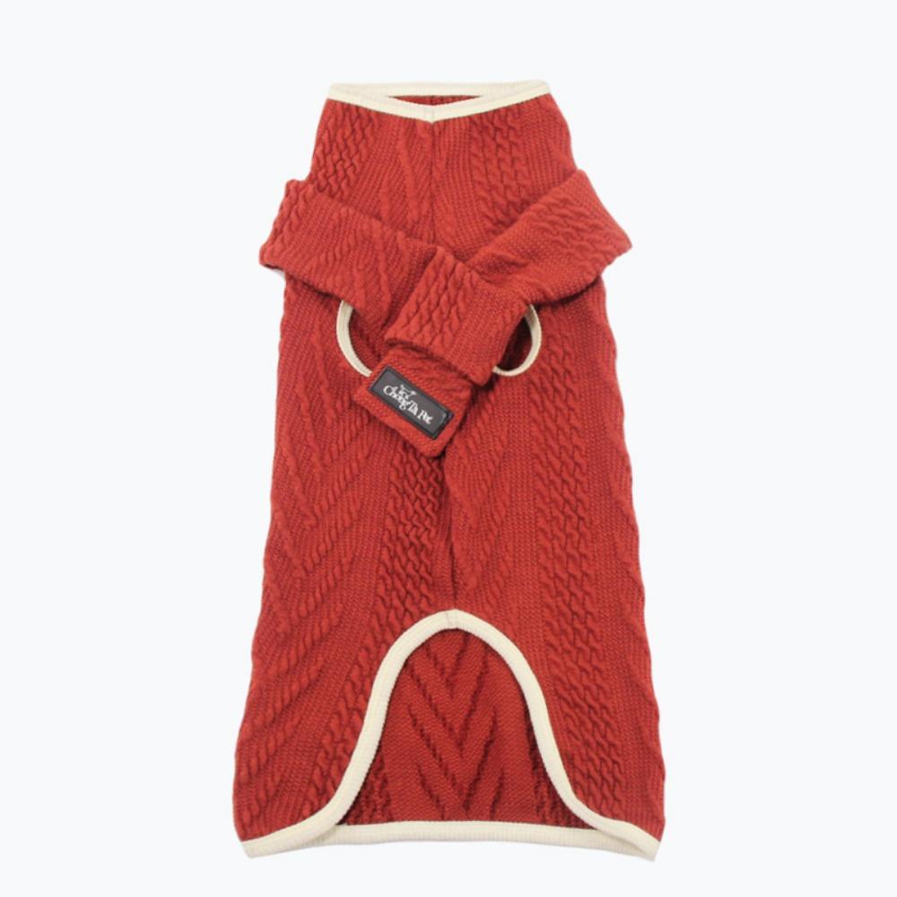 Pet it turtleneck knitted pet sweater side animal golden retriever large dog clothes autumn and winter Shiba Inu Labrador clothing