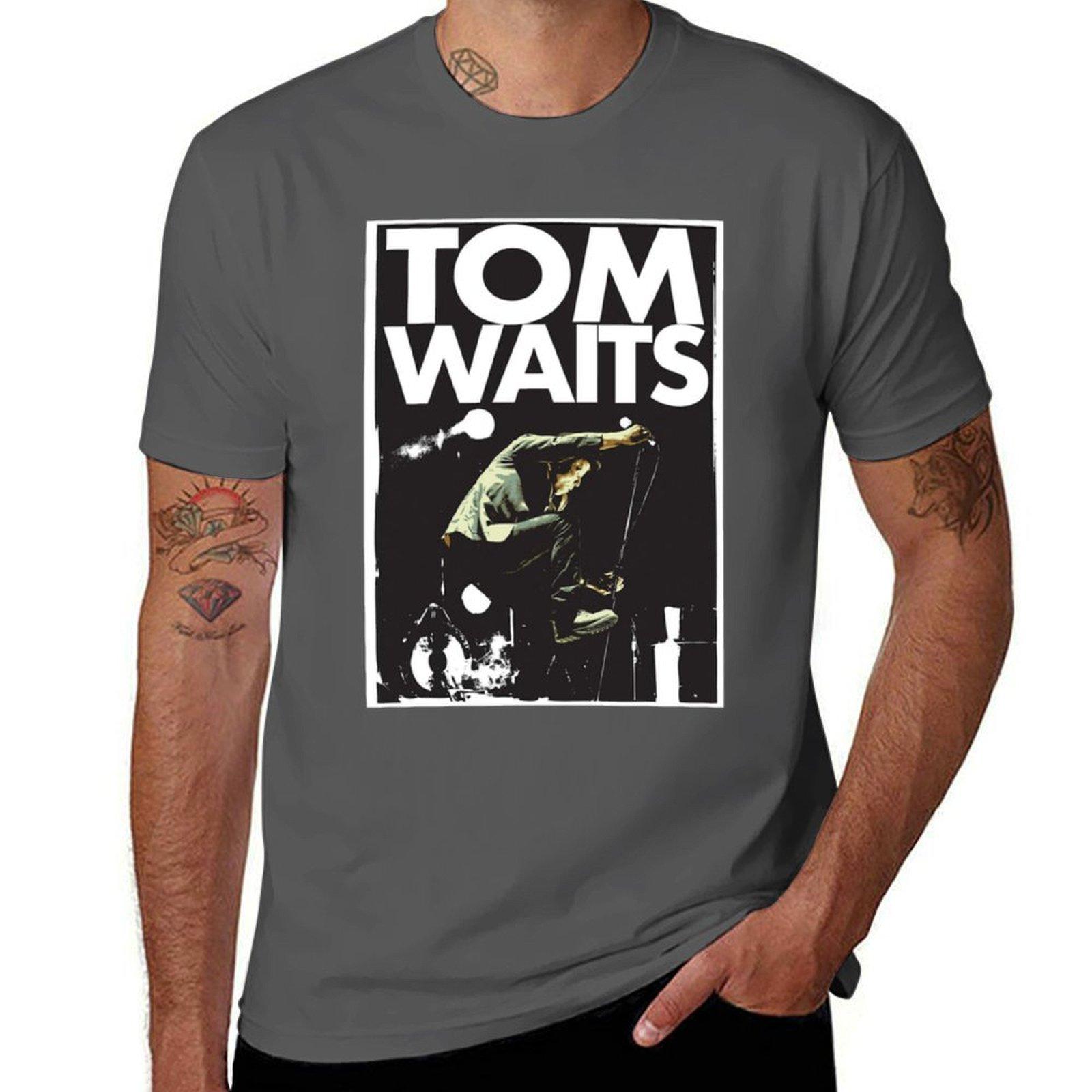 

Tom Waits Retro T-Shirt printed t shirts for man man t shirt designer t shirt for man 100 percent cotton T-Shirt 4XL