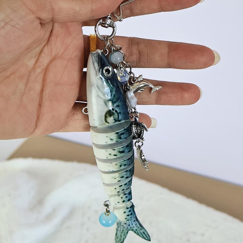Handmade Fish Keychains, Lovely Jewelry,Souvenir Key Chain For Fishing Enthusiasts