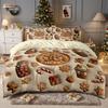 Gingerbread Man Quilt Cover Pillowcase Digital Printing Quilt Cover Three-Piece Distribution Source