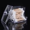 Acrylic Makeup Organizer Cotton Swabs Container Cosmetic Makeup Cotton Pad Organizer Jewelry Storage Box(Empty Box)