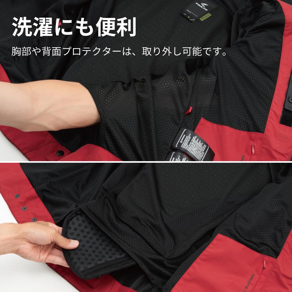 RS TAICHI Motorcycle Wear Riding Jacket Breathable Mesh Stretch Protector Quick Dry Racer Jacket RSJ342 ASH NAVY M Spring/Summer Chest/CE Built-in