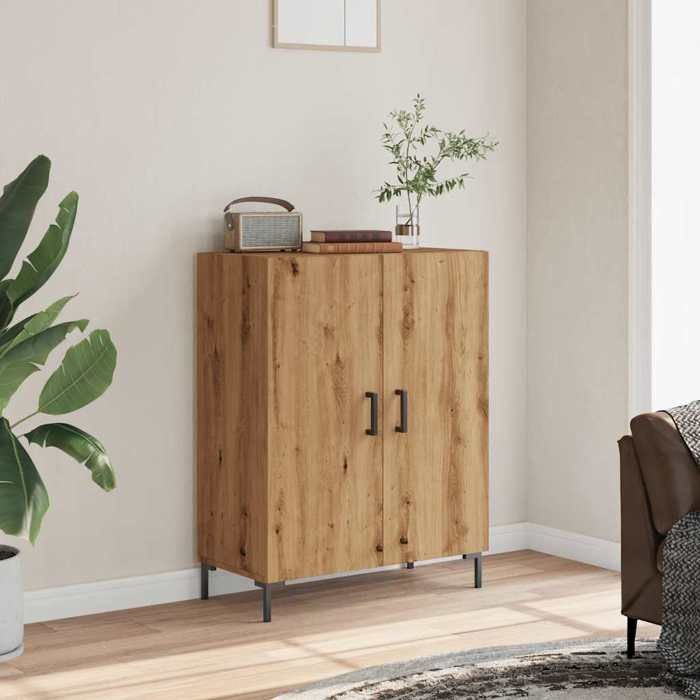 VidaXL Buffet chêne artisanal 69,5x34x90 cm bois d'ingénierie 857180