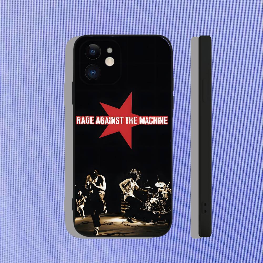 

Rage Against The Machine Phone Case For iPhone 16,15,14,13,12,11,Pro,Max,Plus,X,XS,XR,SE,8,7,Mini,Soft Silicone Black Case iPhone11