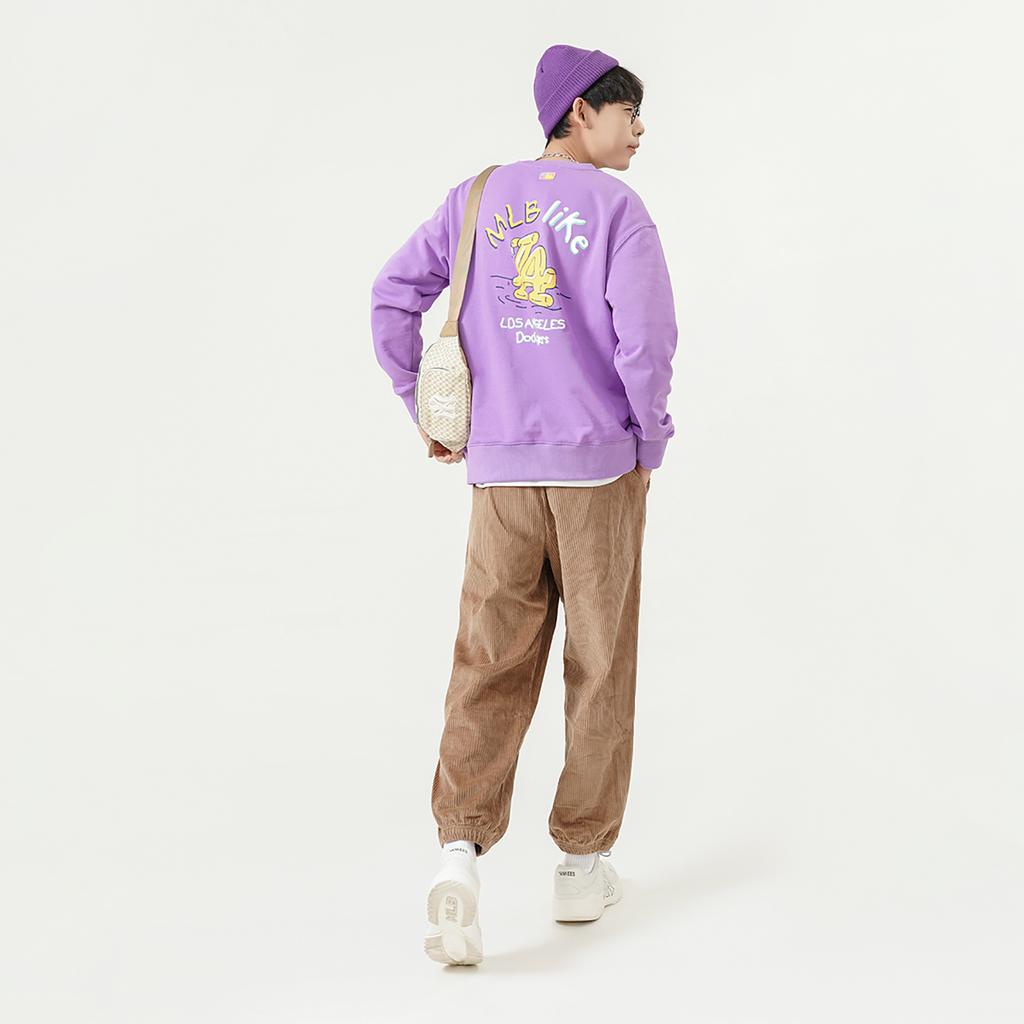 New MLB Los Angeles Dodgers LIKE Sweatshirt Unisex Violet 3AMTL0221-07PPN